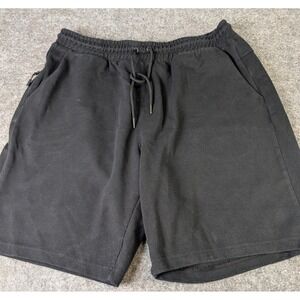Member's Mark Everyday Active Men's XL Black Shorts Zipper Pocket Drawstring